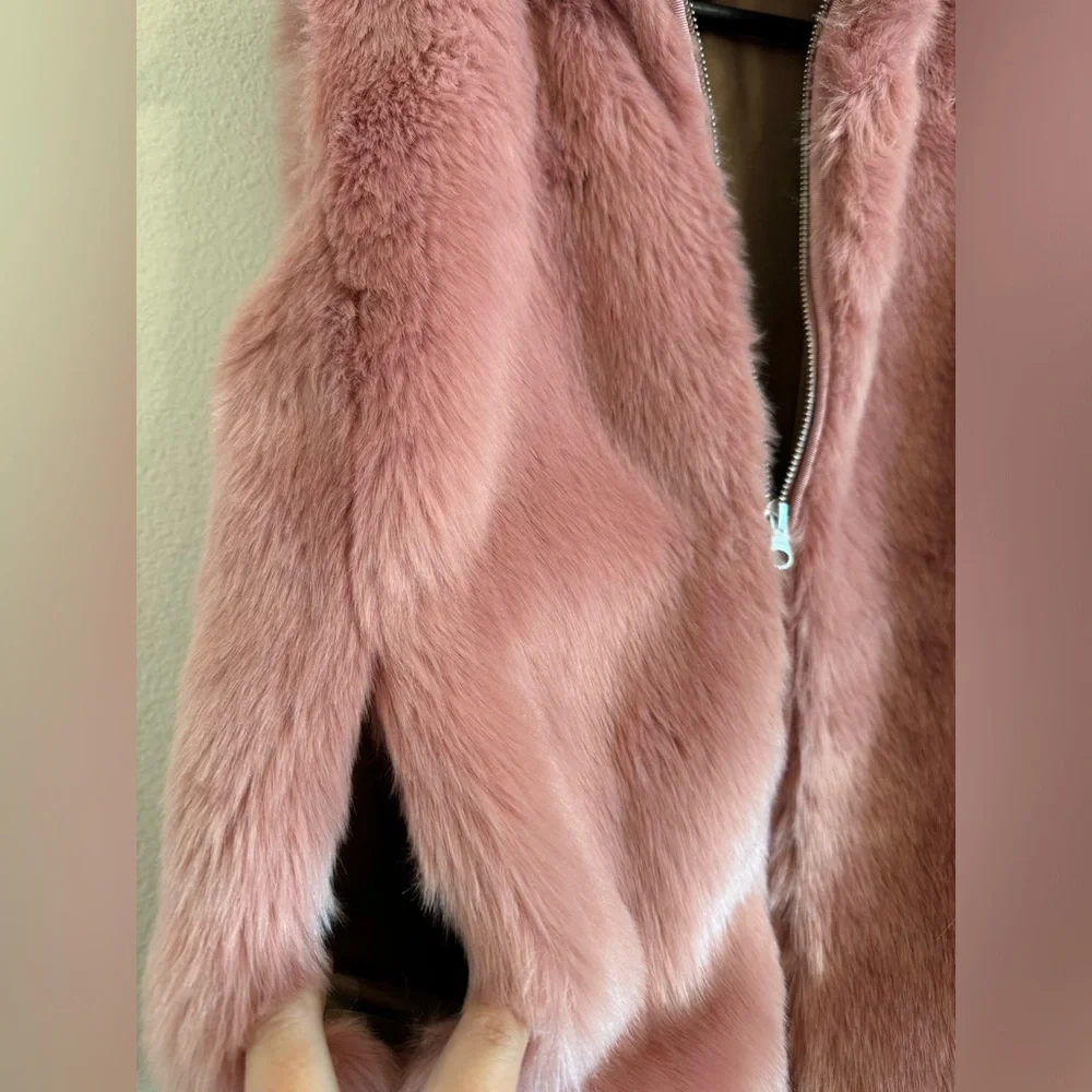 J. Crew Faux Fur Zip Vest Pockets